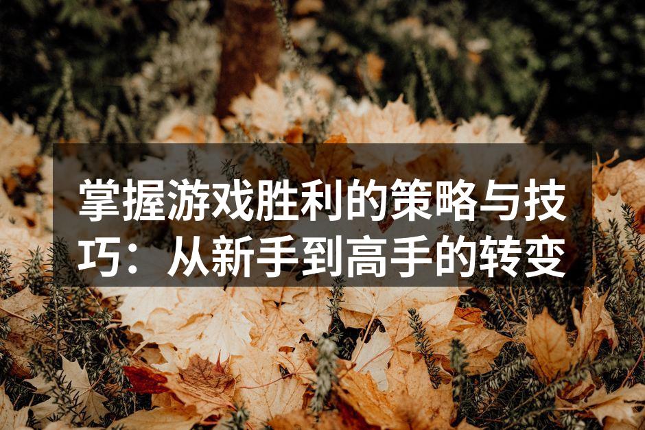 掌握游戏胜利的策略与技巧：从新手到高手的转变