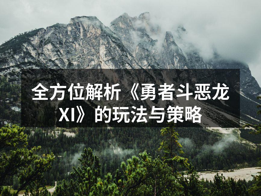 全方位解析《勇者斗恶龙XI》的玩法与策略